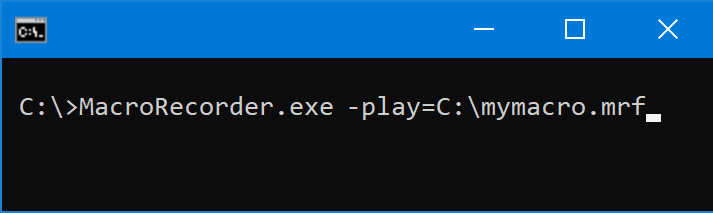 Command-line parameters allow you to control Macro Recorder from other programs Command-line parameters allow you to control Macro Recorder from other programs